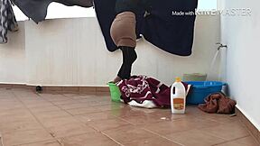 Hijab Girl Shows Off Ass and Feet