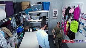 Big Ass Military Thief Thong Punished Rough by Cop
