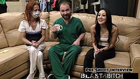 so blaire celeste backstage sucks patient cock pov then pussy cum blast