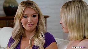 stepmom's dripping wet seeing naked petite blonde stepdaughter, can't stop fingering!