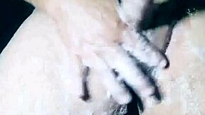 Naked man showers sensually flashing huge cock outdoor voyeur style