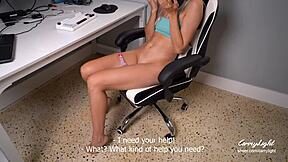 Caught Step Sister Masturbating Filled Her Begging Pussy Cum!