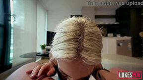 Petite Big Tits Blonde Fitness Model Fucks POV with Cumshot