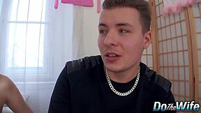 hot meggie green rides to creampie... cuckold hubby just watches
