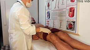 Nurse's gentle touch sparks patient's throbbing erection