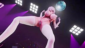 Bitch knight shakes big ass tits dance