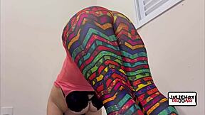 Fuck Big Ass Student on Gym Bike Thong Doggystyle!