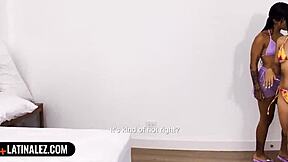 first-time latina stepsisters finger lick and scissor each other's pussies