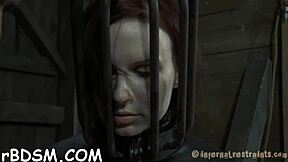 cute bound girl endures tight bondage ropes and toys in intense session