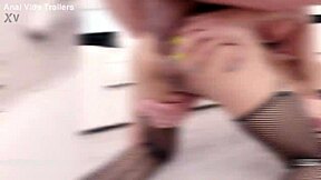 Sandra Soul's 4on1 Balls Deep Anal DP Dap Gapes and Swallow
