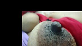desi wife squeezes her big natural tits and flashes shaved pussy