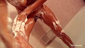 masseuse from asia massages a cock with her tight pussy