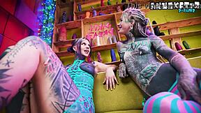 Goth Punk Babes Ride Dildos And Fist Tight Asses