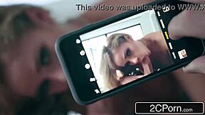 blonde bombshell seduces peeping tom for hardcore revenge pussy ride