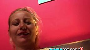 Curious blonde amateur kiki gets fucked doggystyle outdoors by random public dude 😜
