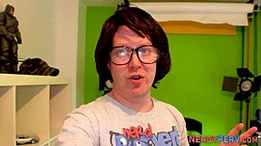 real british newbie tricked into first time blowjob facial for yorkshire nerd
