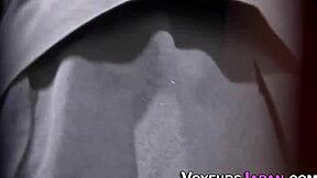 japanese teen rubs hairy clit upskirt spying public outdoor