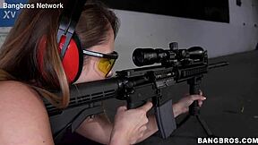 Wanna see dirty blonde gun shooter slurp cock for facial cumshot?