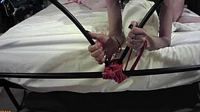 Petite Milf Wife Tied to Bed Screams as Master Pounds Pussy Hard