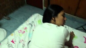 Hot latina stepmom sneaks in room for quick wet pussy suck and doggystyle
