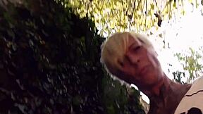 risky german public sex with blonde milf