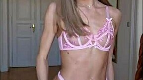 blonde model shows pretty pussy first time on camera