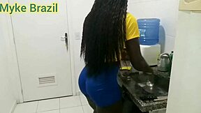 Fernanda chocolate watches game at myke house