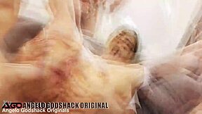 Mells blanco takes triple vaginal in gangbang