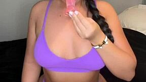 Teen british student enjoys solo time alone