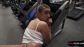 Teen Caught Cheating Sucking Cock In Gym!