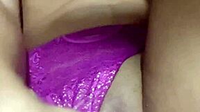 horny teen rubs her wet pussy solo