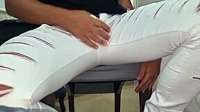 italian guy strokes cock with finger in ass