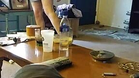 Cute blonde lotions up as total whore