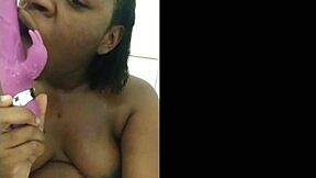 Naejae Sucks Her Dildo In Shower!