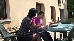 Sexy French Housewife Lucie Luke Anal Fucked Outdoor In The Garden