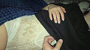 jerking off and cumming on my best friends mom while she sleeps