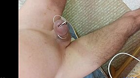 Estim Handsfree Orgasm With Big Cock Bondage