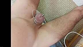 Estim Handsfree Orgasm With Big Cock Bondage