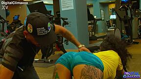 Busty latina milf bianca bailee rides gym trainers bbc hard