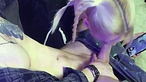 Blonde Roommate Drools On Monster Cock Throatjob