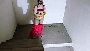 meet my horny sister in law on stairs with big tits