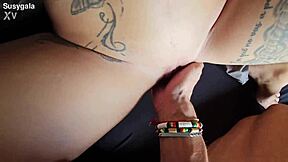 My Neighbors Huge Cock Fucks Me Standing On My Balcony