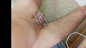 Estim Handsfree Orgasm With Big Cock Bondage