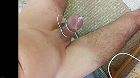 Estim Handsfree Orgasm With Big Cock Bondage