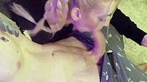 Blonde Roommate Drools On Monster Cock Throatjob