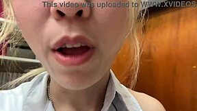 Asian girl masturbates in library