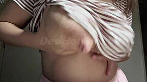 hot indian milf teasing big boobs on webcam