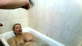 big mature passion in moscow bathroom