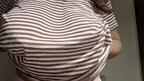 hot indian milf teasing big boobs on webcam
