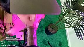 Brazilian Babe Deepthroats Big Black Cock